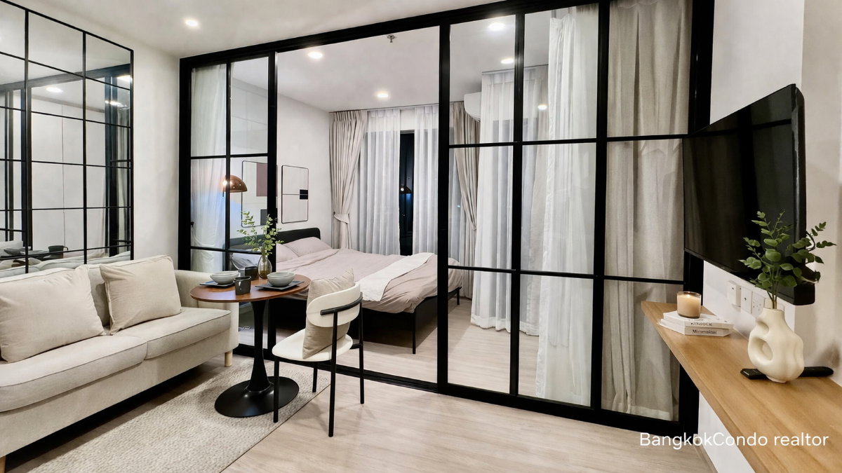 Studio Condo for Rent at Aspire Sukhumvit – Rama 4 (25 sqm) — Phra Khanong BTS