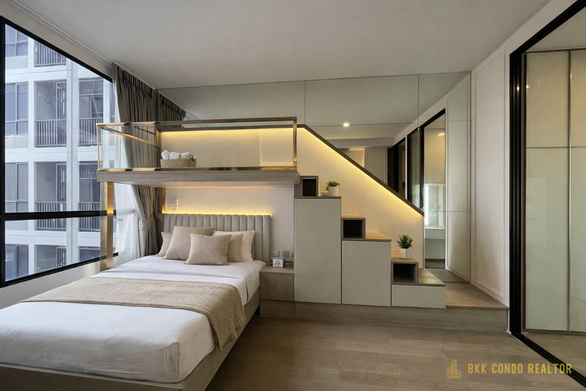1-Bedroom Condo for Rent at Park Origin Phayathai (30 sqm) — Phaya Thai BTS