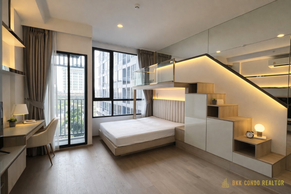 1-Bedroom Condo for Rent at Park Origin Phayathai (30 sqm) — Phaya Thai BTS