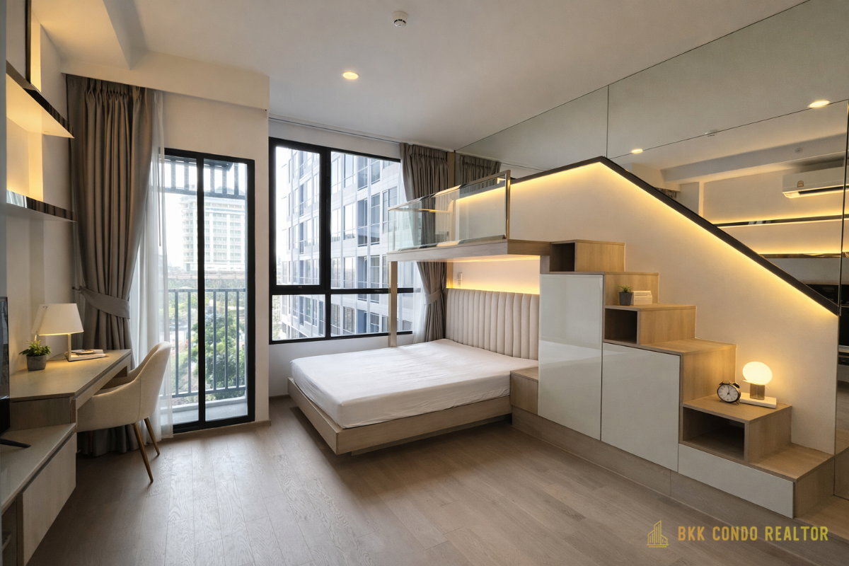 1-Bedroom Condo for Rent at Park Origin Phayathai (30 sqm) — Phaya Thai BTS