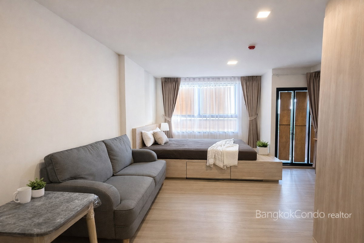 Studio Condo for Rent at The Muve Bangna (25.33 sqm) — Bangna BTS