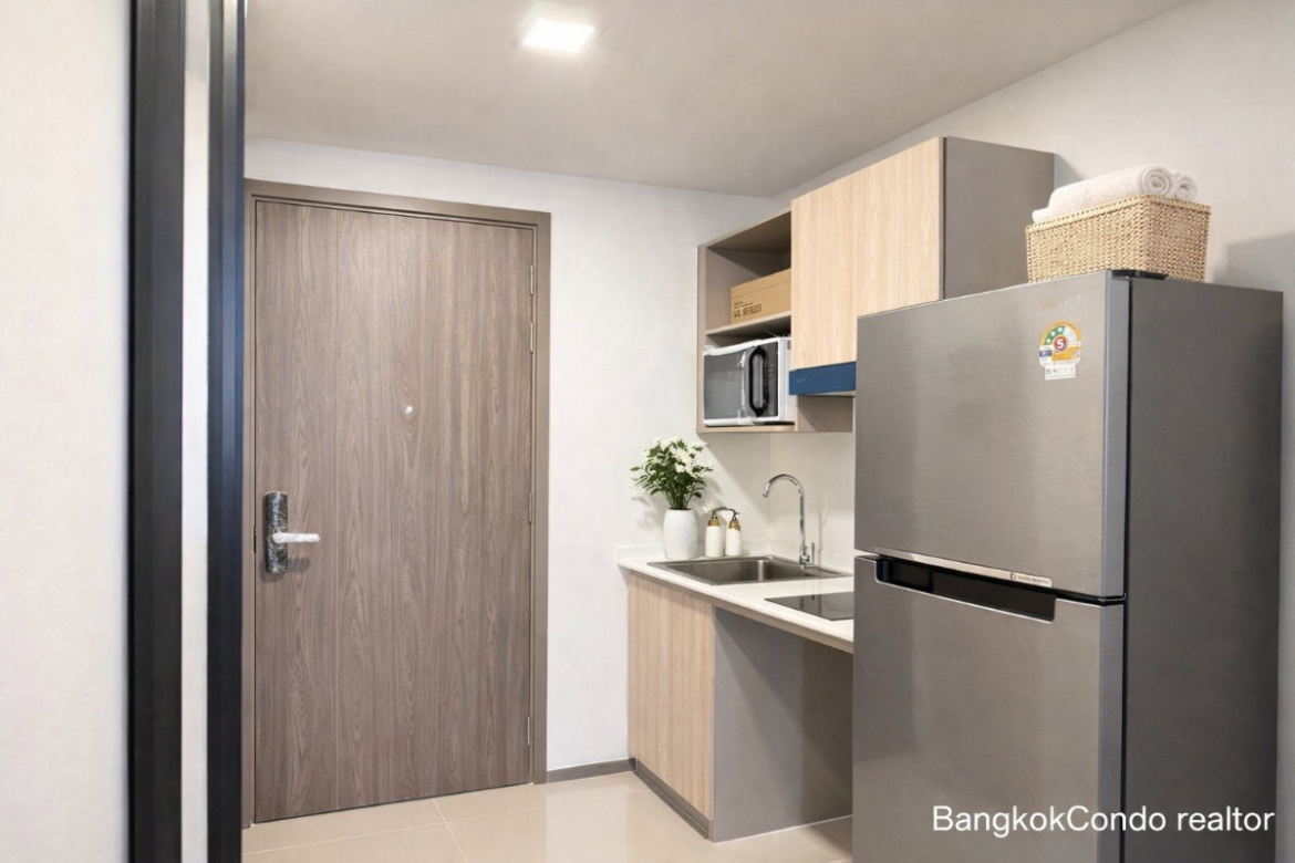 Studio Condo for Rent at The Muve Bangna (25.33 sqm) — Bangna BTS
