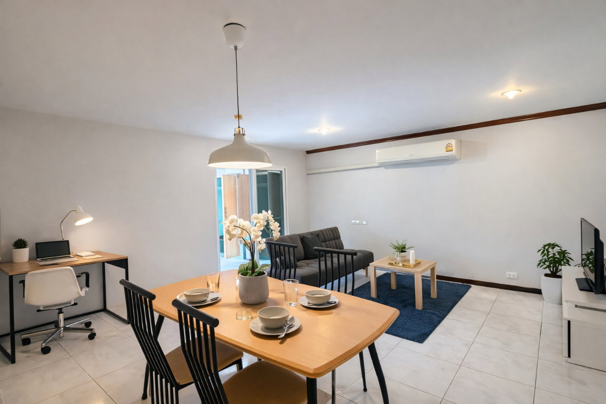 1-Bedroom Condo for Rent at Tridhos Smart Living Si Ayuthaya (57 sqm) — Phaya Thai BTS