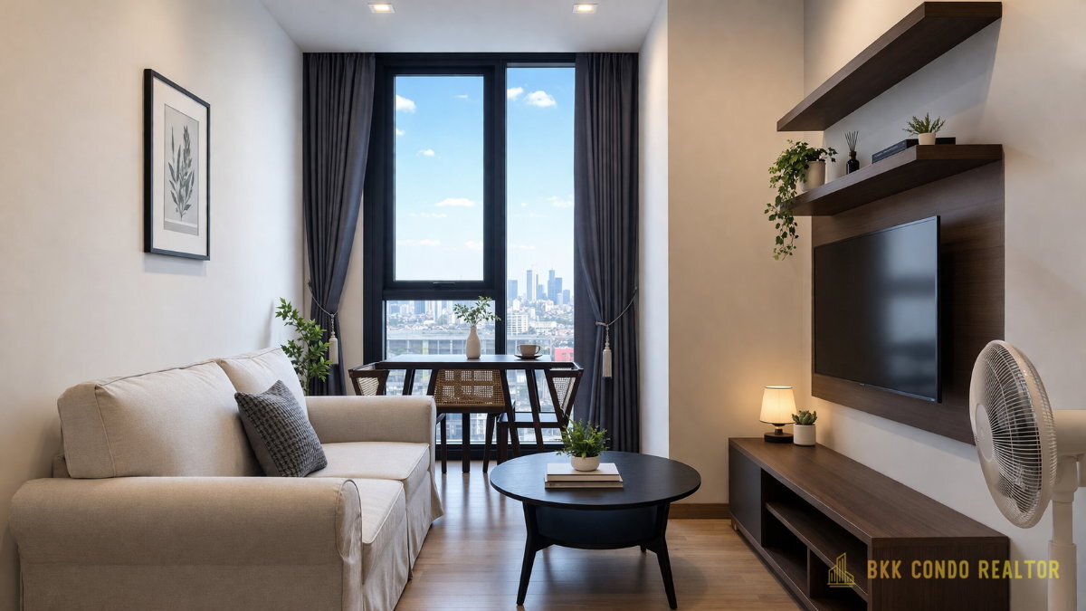 a11073-07 1-Bedroom Condo for Rent at THE LINE Phahon – Pradipat (34 sqm) — Saphan Khwai BTS
