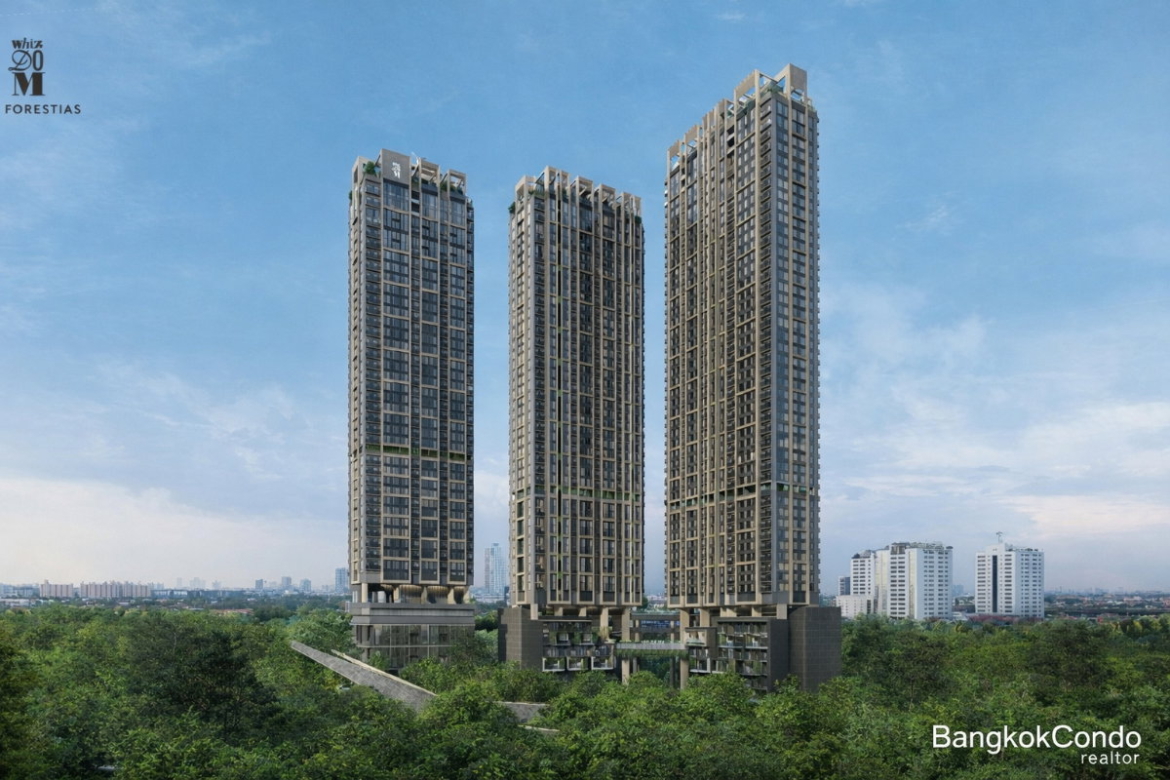 1-Bedroom Condo for Rent at Whizdom The Forestias (41.5 sqm) — Bangna BTS