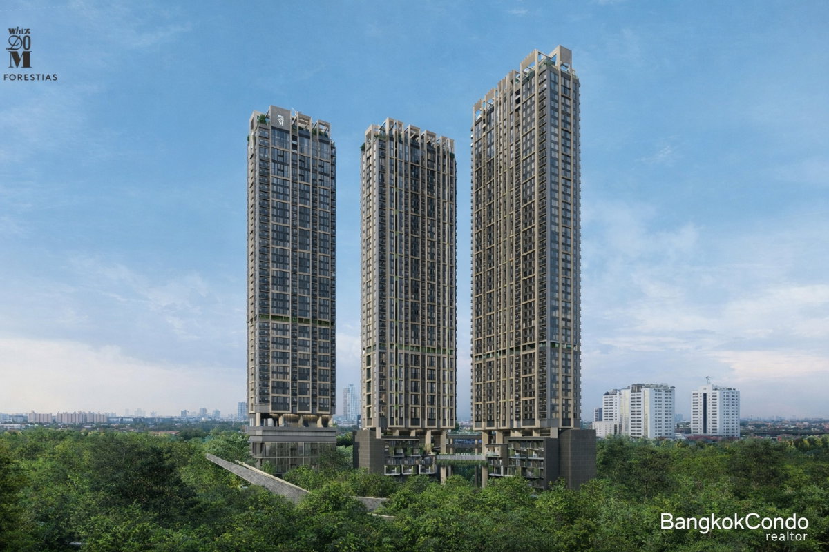 1-Bedroom Condo for Rent at Whizdom The Forestias (41.5 sqm) — Bangna BTS