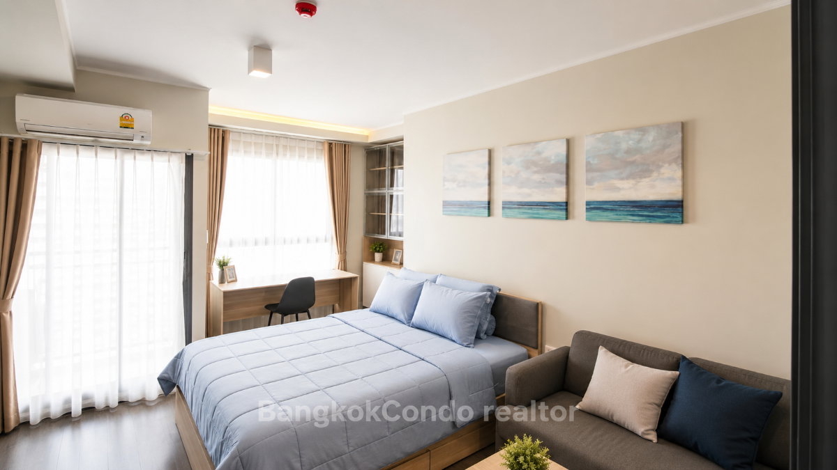 1-Bedroom Condo for Rent at IDEO Sukhumvit 93 (27 sqm) — Bang Chak BTS