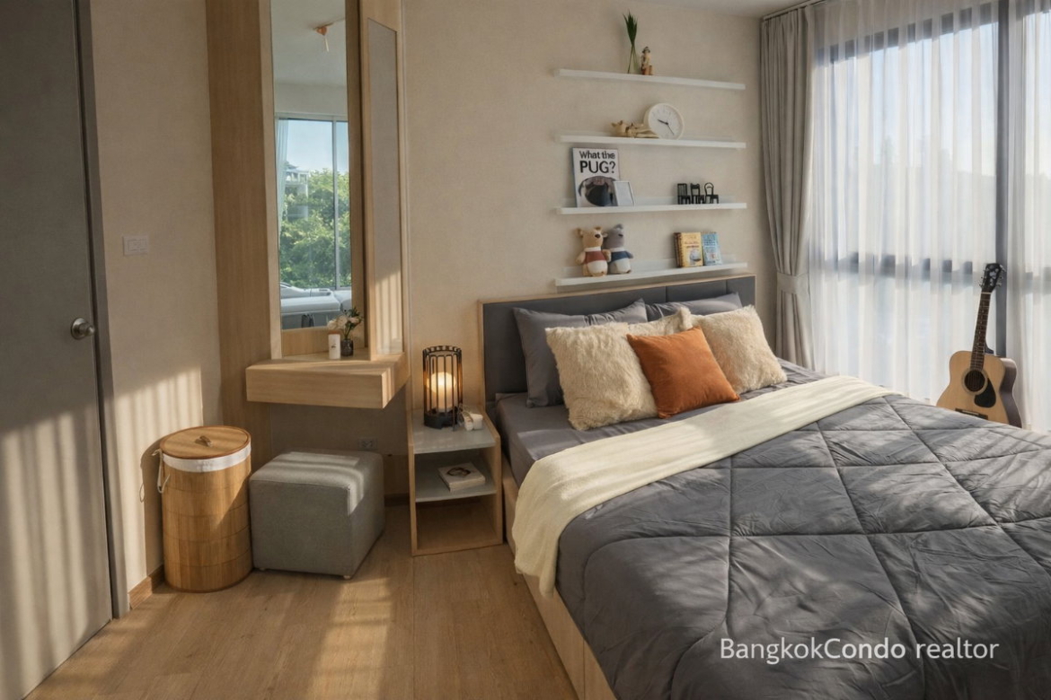 1-Bedroom Condo for Rent at Ideo O2 (33 sqm) — Bang Na BTS