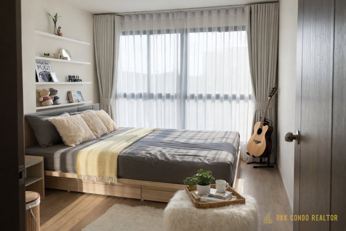 1-Bedroom Condo for Rent at Ideo O2 (33 sqm) — Bang Na BTS