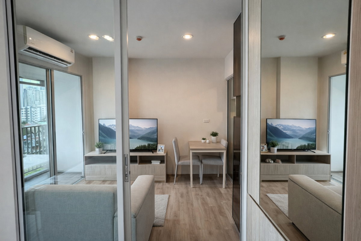 1-Bedroom Plus Condo for Rent at Niche Mono Ramkhamhaeng (34 sqm) — Rama 9