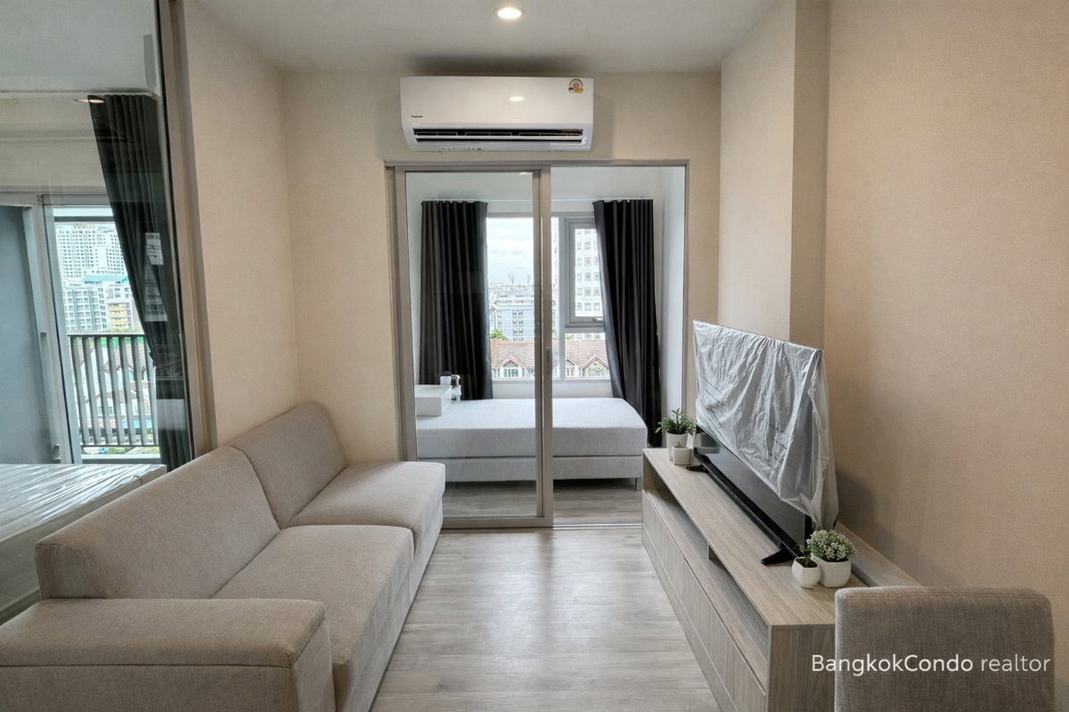 1-Bedroom Plus Condo for Rent at Niche Mono Ramkhamhaeng (34 sqm) — Rama 9