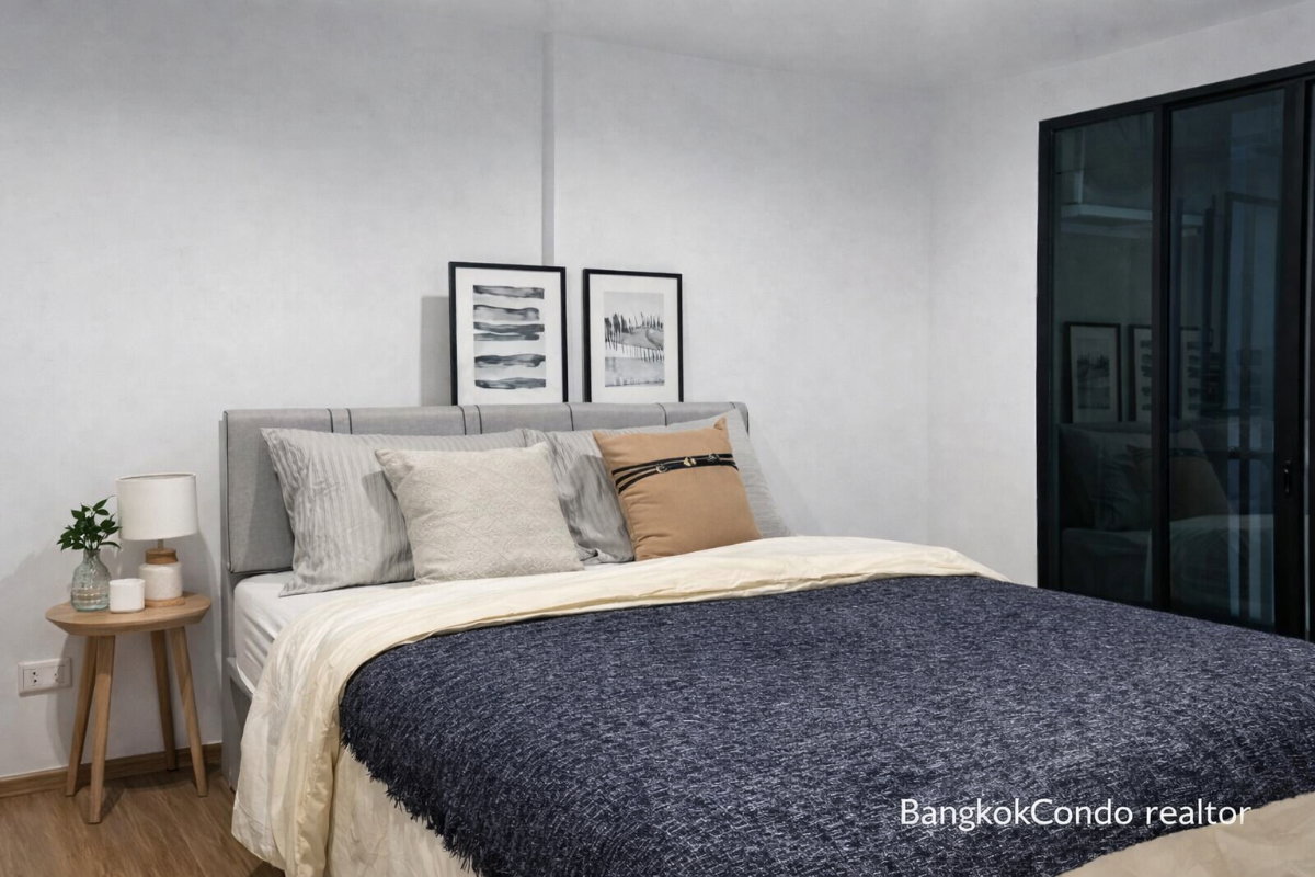 1-Bedroom Plus Condo for Rent at Niche Mono Rama 9 (32 sqm) — Rama 9 MRT