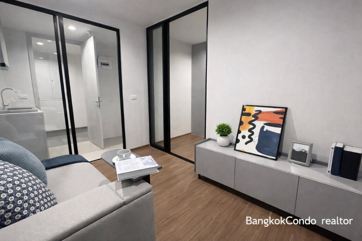 1-Bedroom Plus Condo for Rent at Niche Mono Rama 9 (32 sqm) — Rama 9 MRT