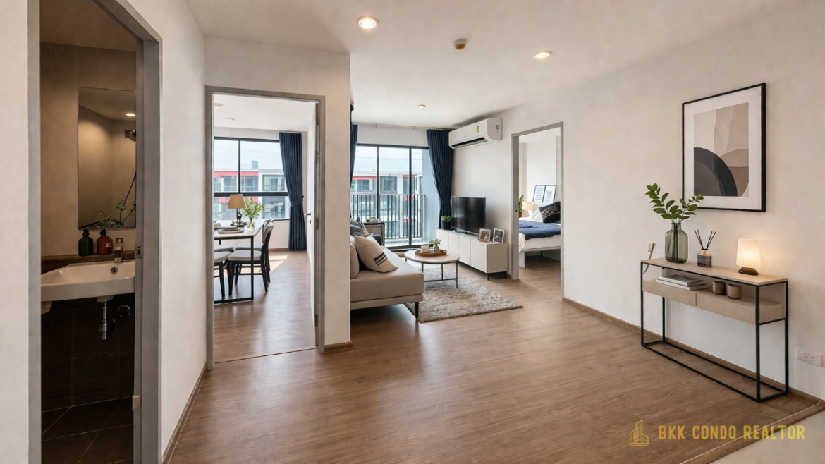 2-Bedroom Condo for Rent at Niche Mono Rama 9 (56 sqm) — Rama 9 MRT