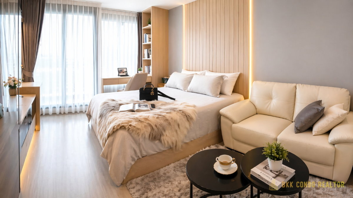 Studio Condo for Rent at Life Ladprao (26 sqm) — Ha Yaek Lat Phrao BTS