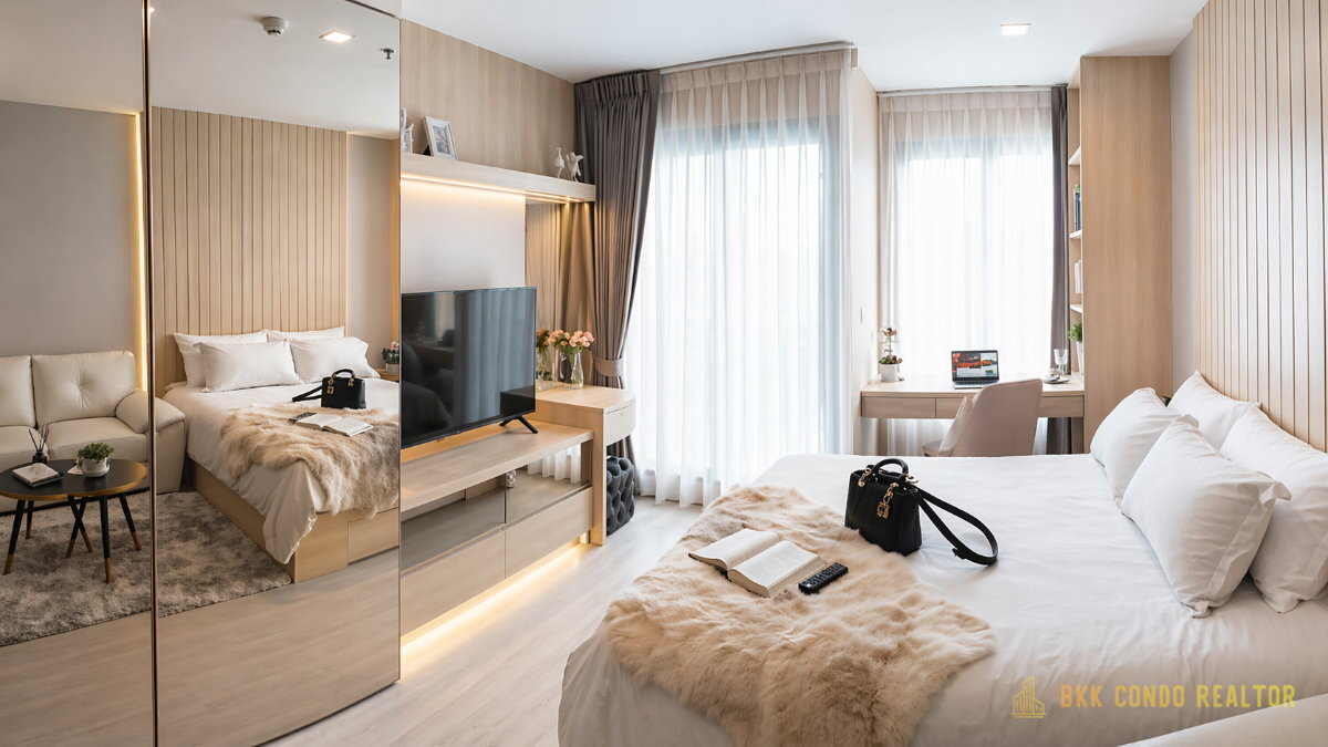 Studio Condo for Rent at Life Ladprao (26 sqm) — Ha Yaek Lat Phrao BTS