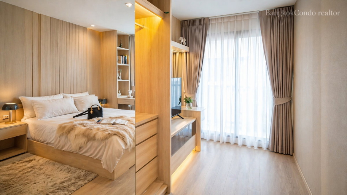 Studio Condo for Rent at Life Ladprao (26 sqm) — Ha Yaek Lat Phrao BTS
