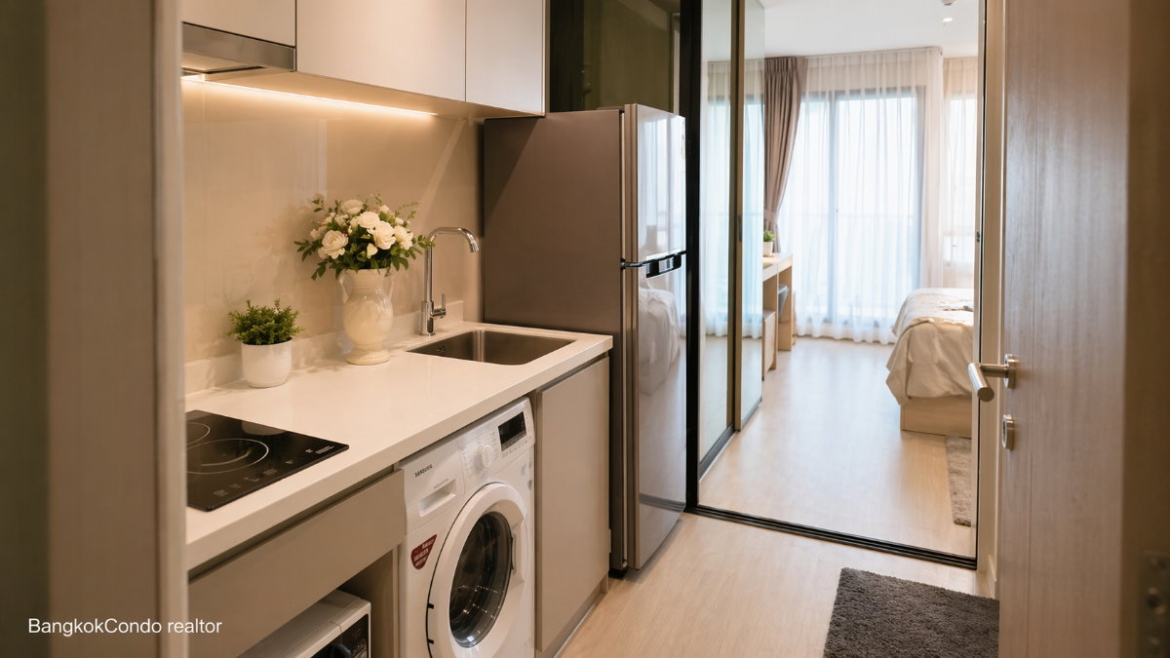 Studio Condo for Rent at Life Ladprao (26 sqm) — Ha Yaek Lat Phrao BTS