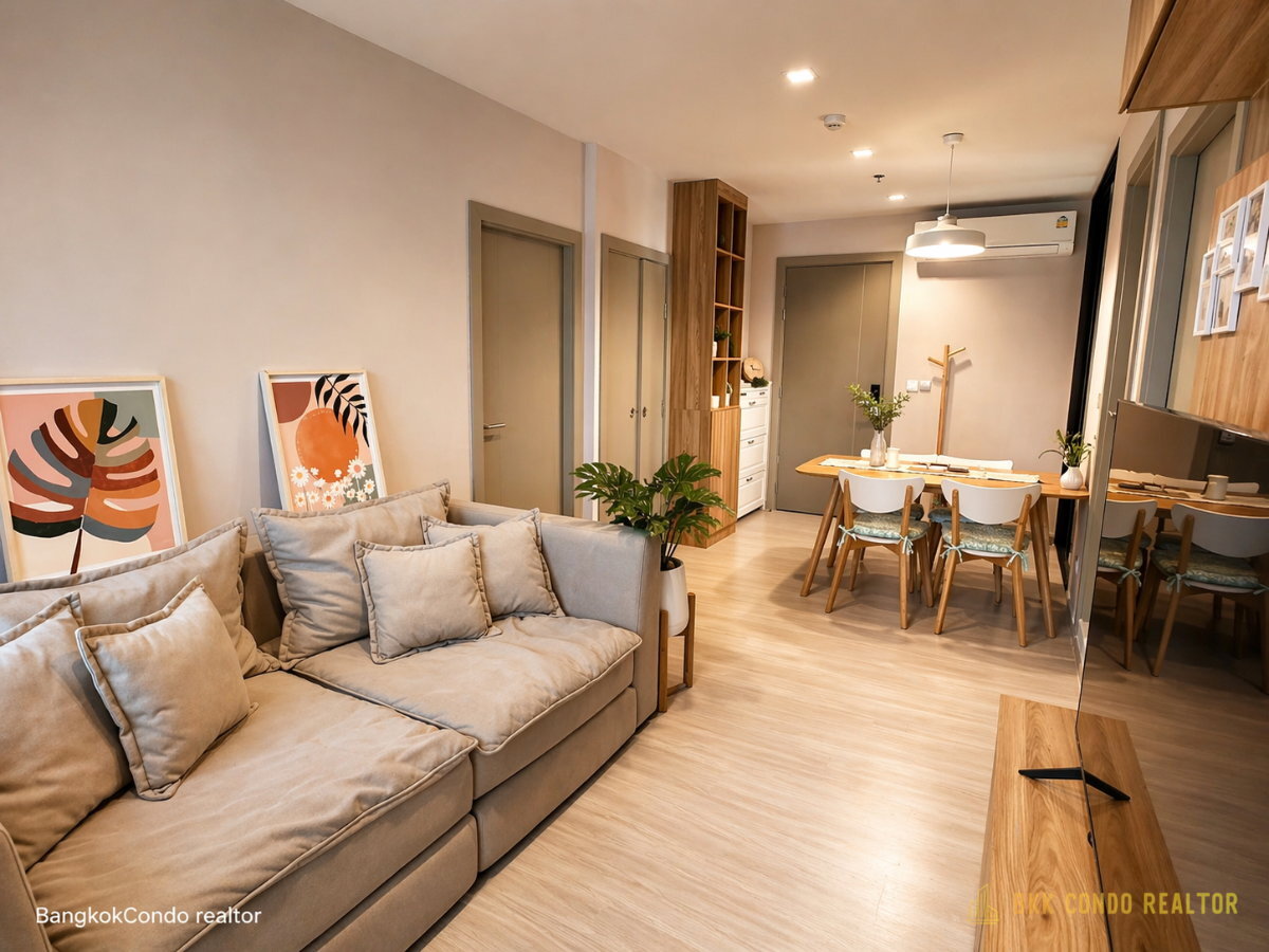 2-Bedroom Condo for Rent at Life Asoke – Rama 9 (58 sqm) — Rama 9 MRT