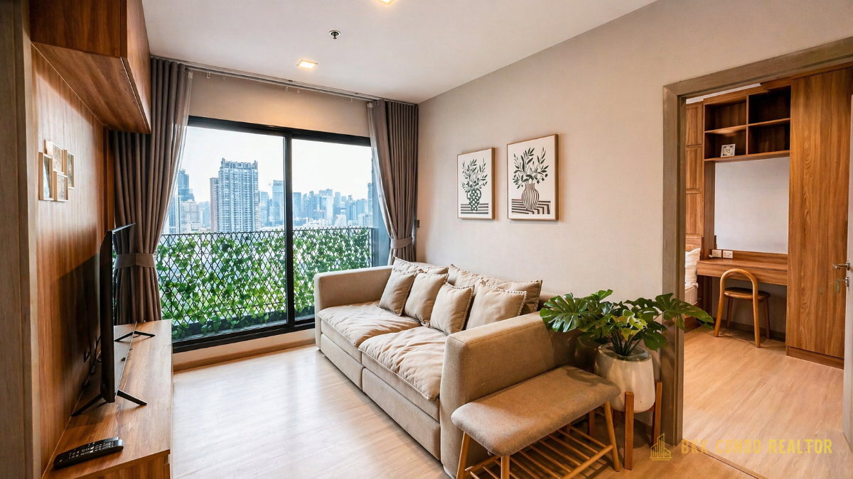 2-Bedroom Condo for Rent at Life Asoke – Rama 9 (58 sqm) — Rama 9 MRT