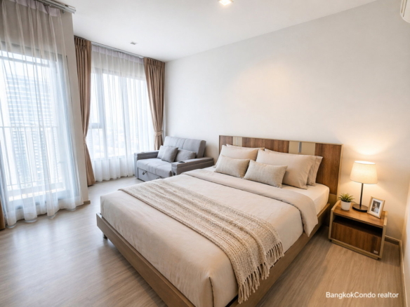 1-Bedroom Condo for Rent at Life Asoke – Rama 9 (29 sqm) — Rama 9 MRT