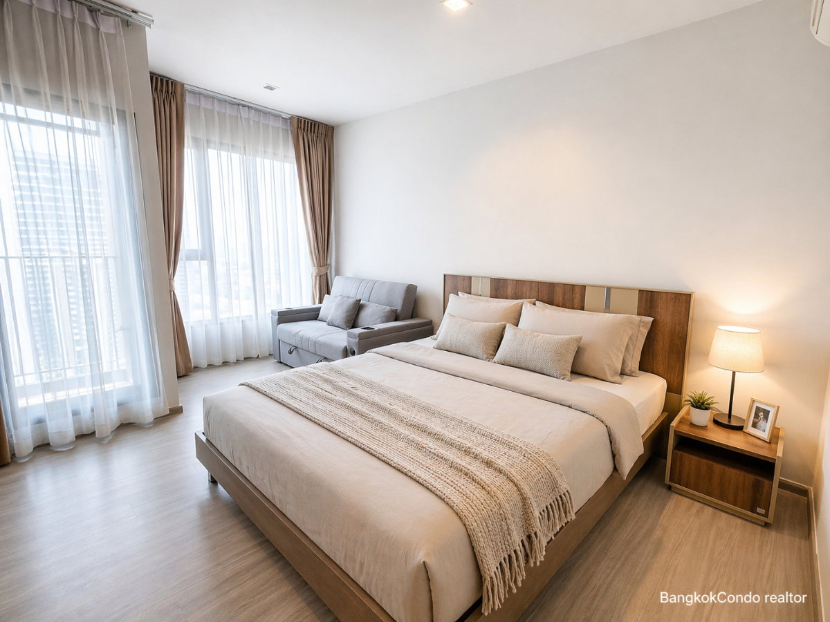 1-Bedroom Condo for Rent at Life Asoke – Rama 9 (29 sqm) — Rama 9 MRT