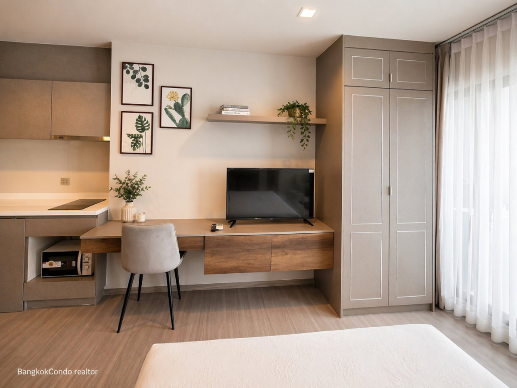1-Bedroom Condo for Rent at Life Asoke – Rama 9 (29 sqm) — Rama 9 MRT