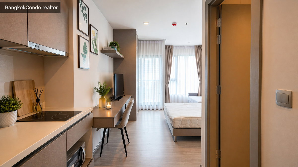 1-Bedroom Condo for Rent at Life Asoke – Rama 9 (29 sqm) — Rama 9 MRT