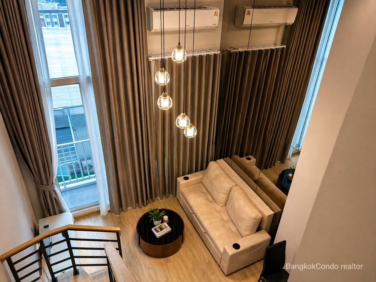 Duplex 1-Bedroom Condo for Rent at Culture Chula (36 sqm) — Sam Yan MRT