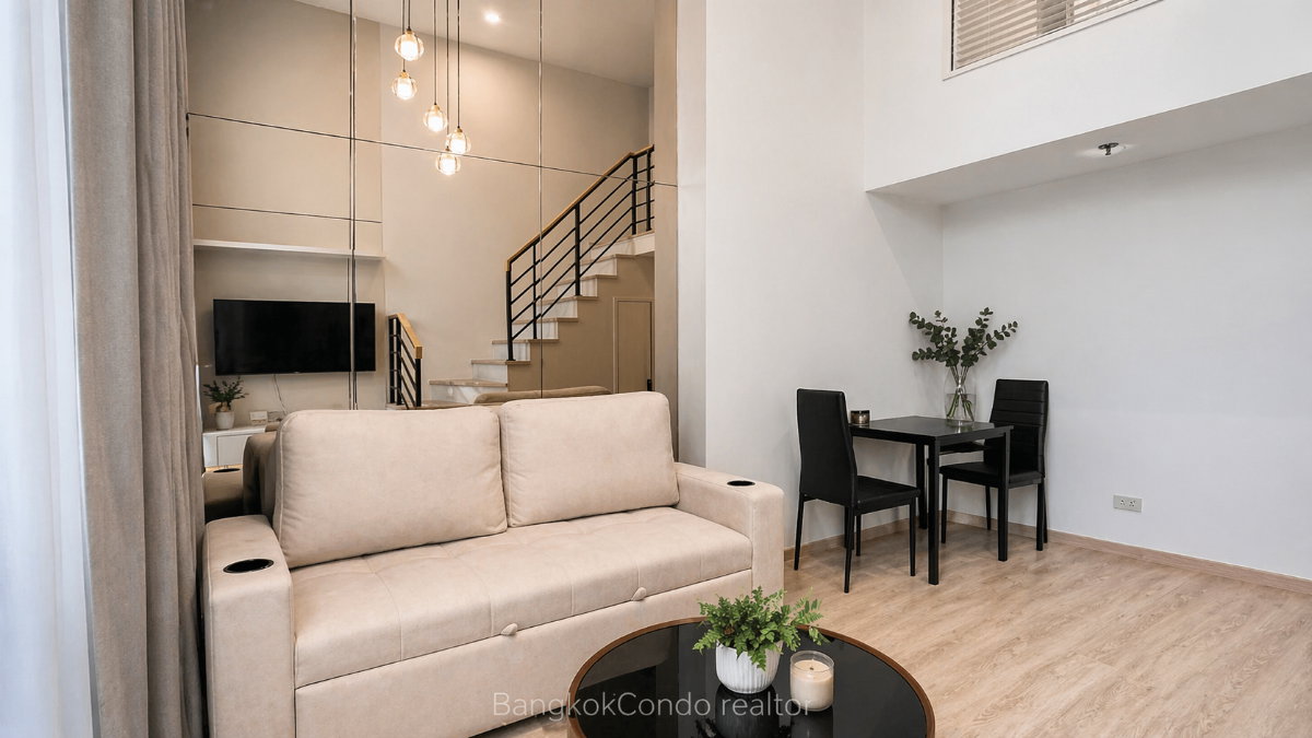 Duplex 1-Bedroom Condo for Rent at Culture Chula (36 sqm) — Sam Yan MRT