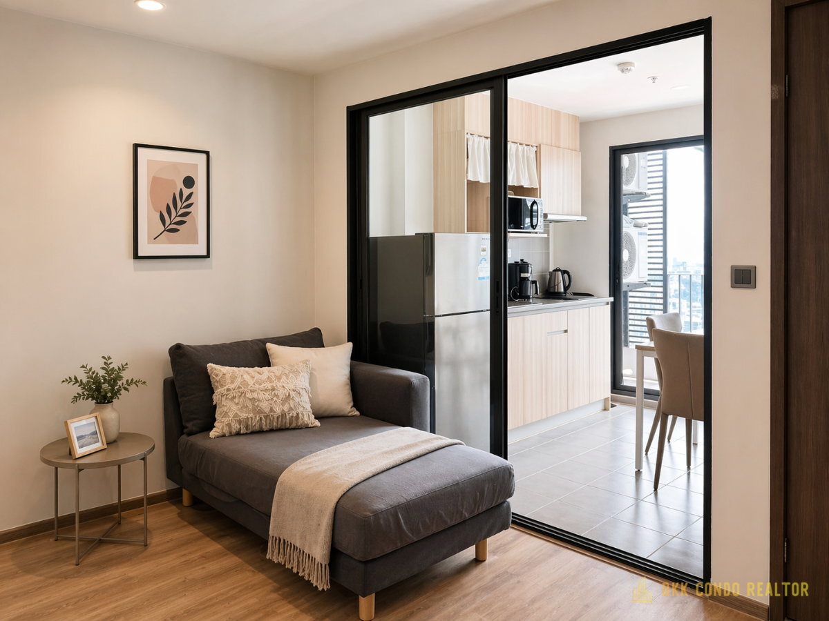 1-Bedroom Condo for Rent at Ideo O2 (33 sqm) — Bangna BTS