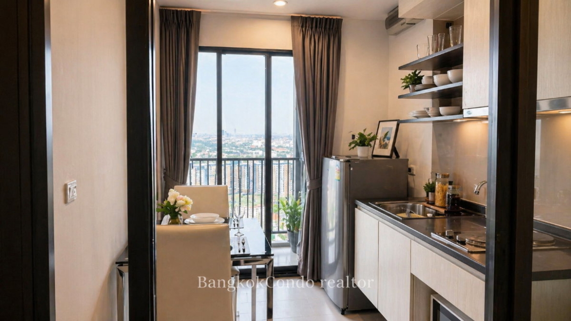 1-Bedroom Condo for Rent at The Base Park West Sukhumvit 77 (29 sqm) — On Nut BTS