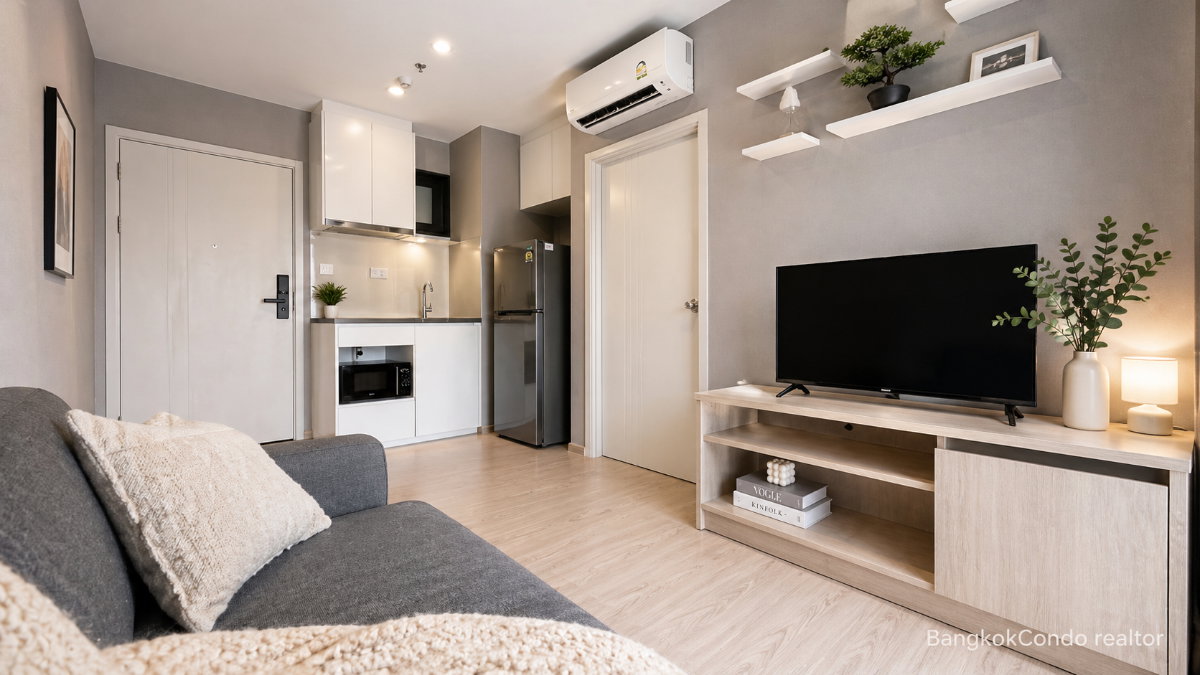 2-Bedroom Condo for Rent at The Tree Hua Mak Interchange (42.38 sqm) — Hua Mak Yellow Line