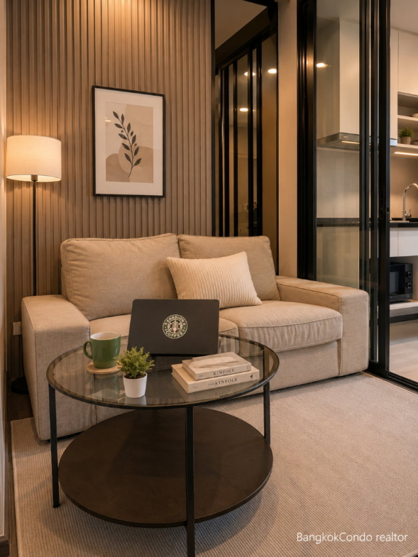 1-Bedroom Condo for Rent at The Base Park East Sukhumvit 77 (31 sqm) — On Nut BTS