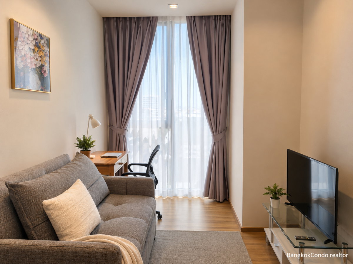 1-Bedroom Condo for Rent at THE LINE Phahon – Pradipat (34 sqm) — Saphan Khwai BTS