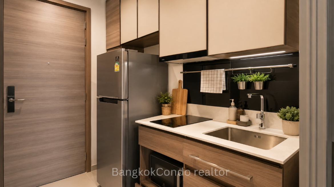 1-Bedroom Condo for Rent at THE LINE Phahon – Pradipat (34 sqm) — Saphan Khwai BTS
