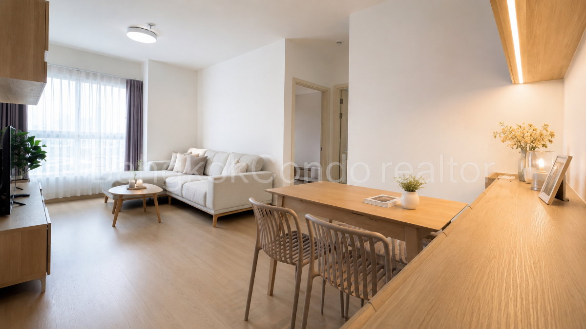 2-Bedroom Condo for Rent at Supalai Veranda Rama 9 (62.5 sqm) — Rama 9 MRT
